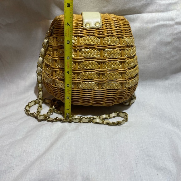 Vintage Wicker Crossbody Purse Coastal Cowgirl Boho Summer Basket Bag - Picture 6 of 15